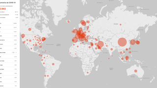 Microsoft publica un útil mapa interactivo para seguir los casos de Coronavirus por todo el mundo en tiempo real